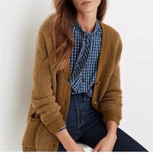 Madewell Bird’s Eye Maysfield Cardigan in Coziest Yarn